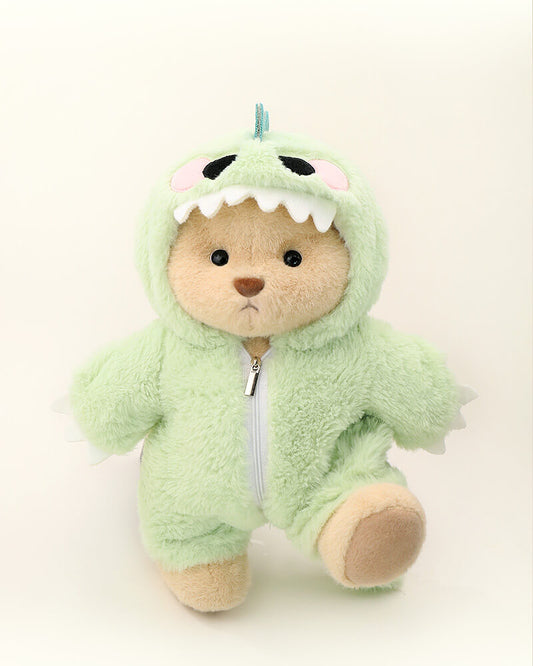 Furry Dino Bear | Handmade Jointed Teddy Bear Gift