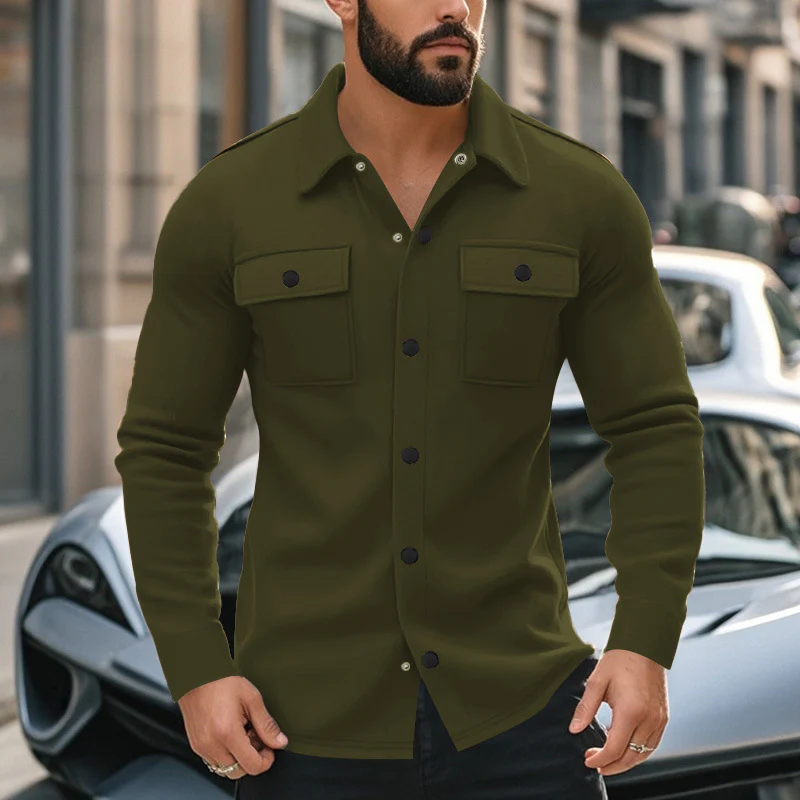 Men's casual fitted jacket top
